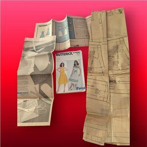 Butterick #4330 Vintage Cute Summer Dress Variations Pattern 12 Uncut 80s